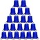 CAIHONG 100 Pack Drawstring Backpack Royal Blue Bulk Drawstring Bags Nylon String Backpack Gym Cinch Sack Backpack Sport Bag Draw String Party Bags