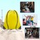 Grneric Drawstring Bags 28 PCS Drawstring Backpack Bulk String Backpack Cinch Bag Sackpack for Men Women Gym Yellow