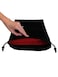 EFENDIZ Large velvet drawstring pouch red velvet lining Inside11 x 135 in black bag