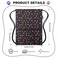 HOLYLUCK Drawstring Backpack Bag Sport Gym Sackpack Black dog paw prin