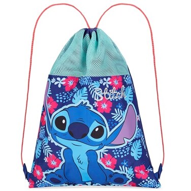 Disney Kids Drawstring Bags Swimming Bag School PE Bag Blue Stitch