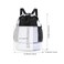 Valleycomfy Drawstring Gym Bag Sports Backpack With Shoe Compartment and Reflective Strips White