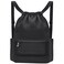 BAVELOE Drawstring Backpack with Wet Pocket Gym Backpack WaterResistant Cinch String Bag Beach Swim for Women MenPure Black