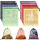 WSBArt 10Pcs Multicolor Mesh Drawstring Bags Nylon Mesh Laundry Gym Travel Beach Bags with Locking Closure