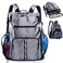 VIGEGARI Large Beach Backpack Waterproof Sandproof Customized Oversized Drawstring Pool Bag with Shoe Compartment for Toiletries Towels Gym Travel