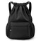 LOKAPEGY Black Drawstring Backpack for Women Waterproof Drawstring Gym Bag for Men Cinch Sack for Basketball Pull String Sport Bag for Soccer