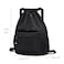 LOKAPEGY Black Drawstring Backpack for Women Waterproof Drawstring Gym Bag for Men Cinch Sack for Basketball Pull String Sport Bag for Soccer