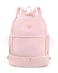 RHDZO Drawstring Backpack Sports Gym Bag with Shoe Compartment and Wet Pocket String Swim Bag for Women Men Beach Backpack Pink
