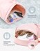 RHDZO Drawstring Backpack Sports Gym Bag with Shoe Compartment and Wet Pocket String Swim Bag for Women Men Beach Backpack Pink