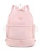 RHDZO Drawstring Backpack Sports Gym Bag with Shoe Compartment and Wet Pocket String Swim Bag for Women Men Beach Backpack Pink