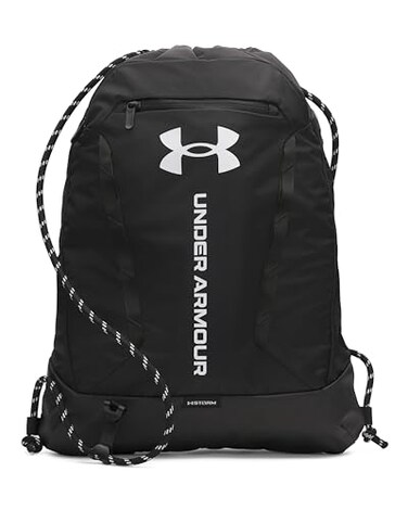 Under Armour Unisex Hustle Sackpack 001 BlackBlackWhite One Size Fits Most