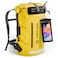 Earth Pak Waterproof Backpack Heavy Duty Hiking Backpack RollTop Closure Bag Cushioned Dry Bag Waterproof Phone Case