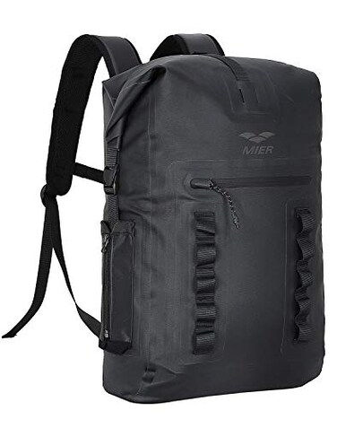 MIER Dry Bag Waterproof Backpack 30L Dry Sack Heavy Duty RollTop Closure for Kayaking Beach Boating Swimming Surfing Black