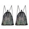 HAOGUAGUA 2PACK Mesh Drawstring Bag Mesh String Bag for Gym Laundry Seashell and Beach finds Mushroom Hunting Bag