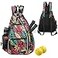 Sucipi Pickleball Bag Mens Womens Pickleball Backpack Adjustable Sling Bag wFence HookLarge CapacitySafety PocketRed Leaf