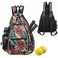 Sucipi Pickleball Bag Mens Womens Pickleball Backpack Adjustable Sling Bag wFence HookLarge CapacitySafety PocketRed Leaf