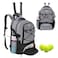 WOLT Tennis Bag Large Tennis Racket Backpack for Men Women Ventilated Shoe Compartment Holds 2 Rackets Grey