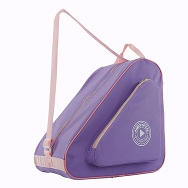 HEXIFUL Skate Bag for Ice Inline Roller Quad Skates Kids Adults PurplePink