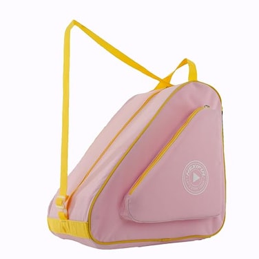 HEXIFUL Skate Bag for Ice Inline Roller Quad Skates Kids Adults PinkYellow