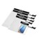 HEETA 5Pack Clear Waterproof Dry Bag Pouch Water Tight Cases Dry Bags Document Holder for Camera Mobile Phone Maps Kayaking Boating Black