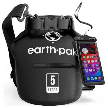 Earth Pak Waterproof Dry Bag with Zippered Pocket Waterproof Dry Bag Backpack Keeps Gear Dry Kayak Waterproof Phone Case