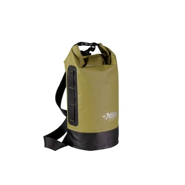 Pelican ExoDry 10L Small Drybag Waterproof Shoulder Strap Thick Lightweight Roll Top Dry Compression Keeps Gear Dry for Kayaking Beach Rafting and Fishing Olive