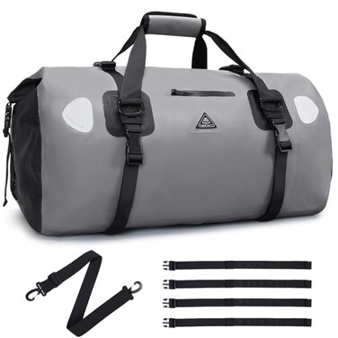 Haimont Waterproof Duffel Bag Rolltop Dry Duffel Bag with Quickfixed Straps for Motorcycling Rafting Boating SUP Kayaking Travel50L