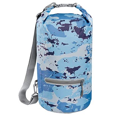 Skog Kust DrySak Roll Top Waterproof Bag for Travel Outdoors 20L Blue Camo