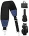 BIG TEETH Golf Bag Strap Single Padded Shoulder Strap Adjustable Thick Pad Straps Universal Replacement Quick Release Black and blue with 2 clips
