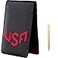 BIG TEETH Golf Scorecard Holder Yardage Book Cover USA Pattern Golf Accessories Leather Fit for Most Back Pocket Red