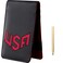 BIG TEETH Golf Scorecard Holder Yardage Book Cover USA Pattern Golf Accessories Leather Fit for Most Back Pocket Red