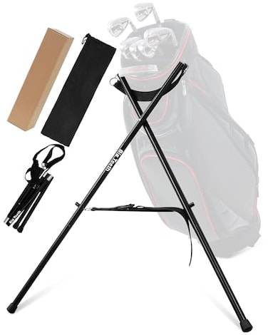 Big Teeth Golf Bag Stand Attachment Lightweight Updated Attachable Stand for Golf Bag Portable Golf Bag Accessories Foldable Legs