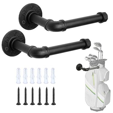BiJun Golf Bag Storage Golf Bag Holder Golf Bag Organizer for Garage Wall Mount Rack Stand Golf Bag Storage Rack Hangers for Storage Space for Garage