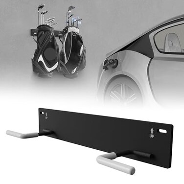 Chenteel Golf Bag Wall Mount Rack for Garage Black Steel 1 Pack Easy Install OfftheFloor Storage