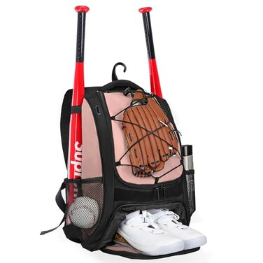 Goloni Baseball BagBackpack for Baseball TBall Softball Equipment GearSoftball Bag with Shoe CompartmentFence Hook