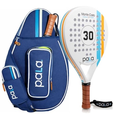 P.ala Pala Padel Racket Set with Bag Carbon Fiber Padel Racket for Beginner to Intermediate Players Lightweight 2 lb 4Inch Grip Complete Starter Kit