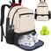 Ytonet Tennis Bag Tennis Backpack for Women Men 2 Rackets with Insulated Pocket Ventilated Shoe Compartment