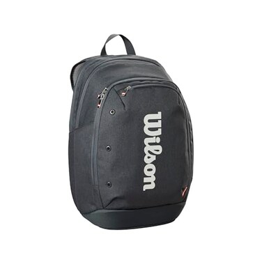 WILSON 2025 Tour Tennis Backpack BlackWhite Holds up to 2 Rackets
