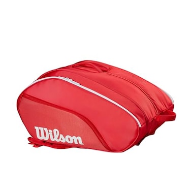WILSON Tour Red Padel Bag RedWhite Holds up to 6 Padel Rackets