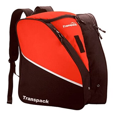 TRANSPACK Edge WaterResistant Tough Durable Lightweight 43L SkiSnowboard Boot Helmet Goggles Gear Backpack Bag Red