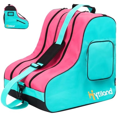 Hytiland Breathable Skate Bag with Adjustable Shoulder Strap Large Capacity Fits Inline Ice Most Roller Skates A Green