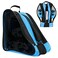 FOUUA Roller Skate Bag Unisex Ice Skate Bag with Adjustable Shoulder Strap Breathable Oxford Cloth Skating Shoes Storage Blue