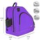 WOLT Ice Skate Bag Inline Roller Skate Bag with Adjustable Shoulder Strap for Both Youth and Adultspurple