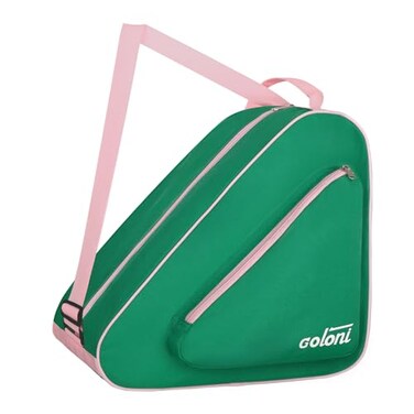 Goloni Ice Roller Skate Bag with MultiPockets Adjustable Strap for AdultsGreen