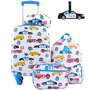 Travelers Club 5 Piece Kids Luggage Set First Responders