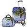 World Traveler Palm Tree Hardside 2Piece CarryOn Spinner Luggage Set