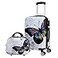 World Traveler Butterfly 2piece Carryon Spinner Luggage Set