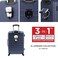 Wrangler Smart Spinner Hardside Luggage 2 Piece Set Navy Blue
