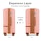 Joyway Carry On Luggage 20 Inch Expandable Suitcase with Spinner Wheel 4 Piece Hard Shell Luggage Set with TSA LockPink brown