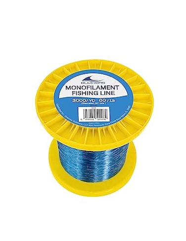 BLUEWING Monofilament Fishing Line Dia 07mm 60 lbs 3000 Yards Invisible Thin Diameter Mono Fish Wire String Blue